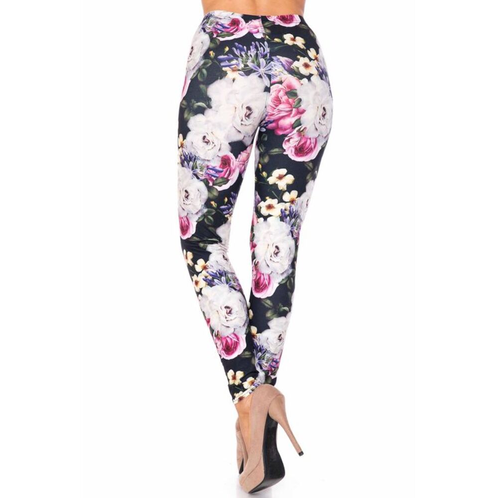 USAFashion Creamy Soft Floral Garden Bouquet Kids Leggings - USA Fashion™